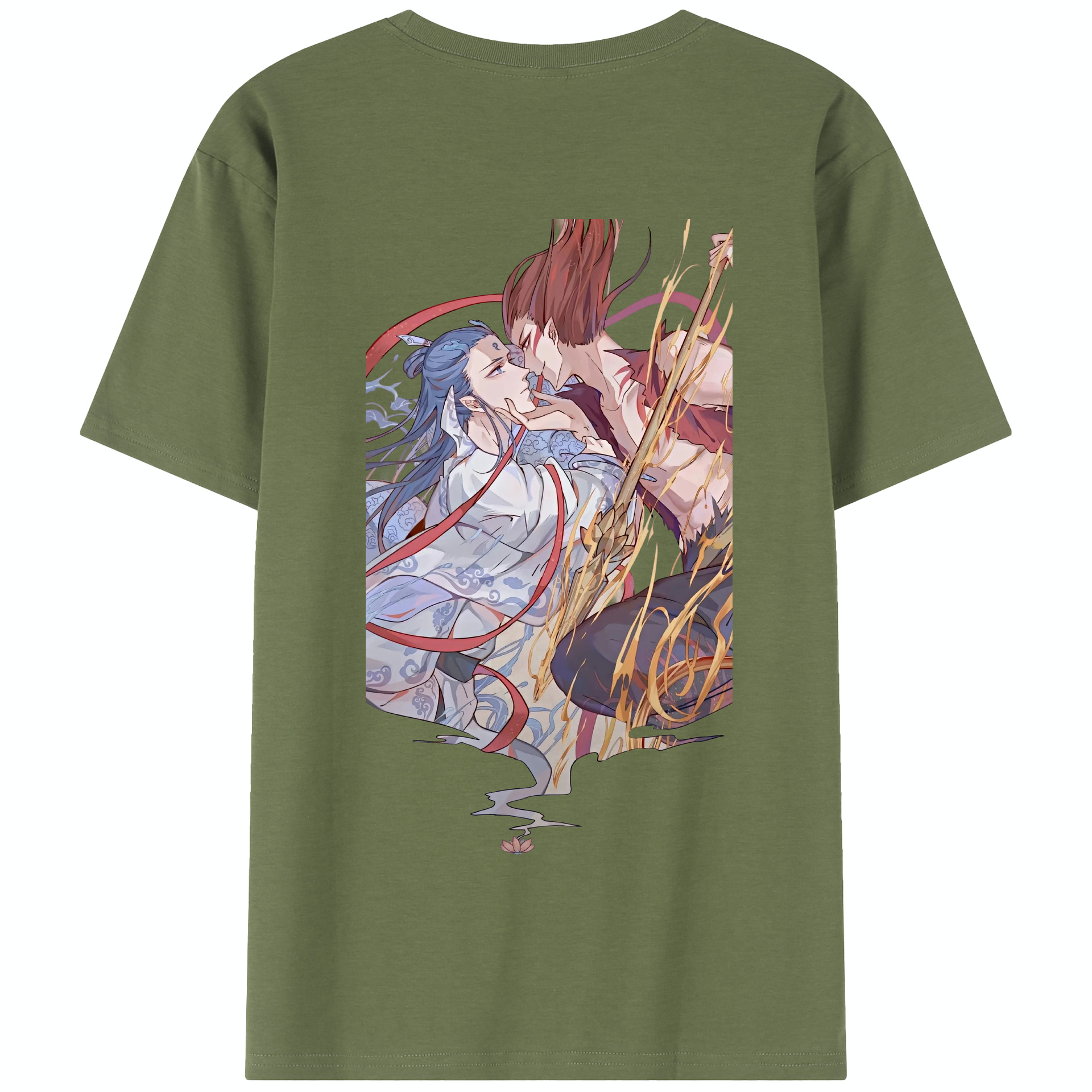 （画像用） Ne Zha 2 ナタ 魔童の大暴れ 綿100％半袖Tシャツ（背面プリント）